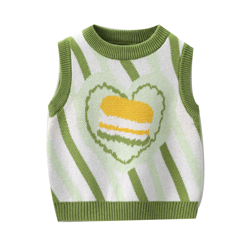 Baby Unisex Color-blocking Love heart Vests Waistcoats Wholesale 221107824