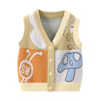 Load image into Gallery viewer, Baby Girls Color-blocking Cartoon Print Cardigan Wholesale 221107944
