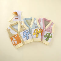 Load image into Gallery viewer, Baby Girls Color-blocking Cartoon Print Cardigan Wholesale 221107944
