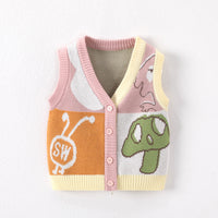 Load image into Gallery viewer, Baby Girls Color-blocking Cartoon Print Cardigan Wholesale 221107944
