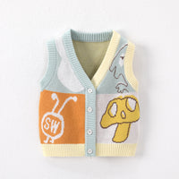 Load image into Gallery viewer, Baby Girls Color-blocking Cartoon Print Cardigan Wholesale 221107944
