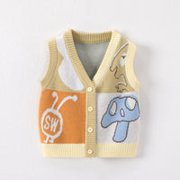 Load image into Gallery viewer, Baby Girls Color-blocking Cartoon Print Cardigan Wholesale 221107944
