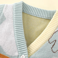 Load image into Gallery viewer, Baby Girls Color-blocking Cartoon Print Cardigan Wholesale 221107944
