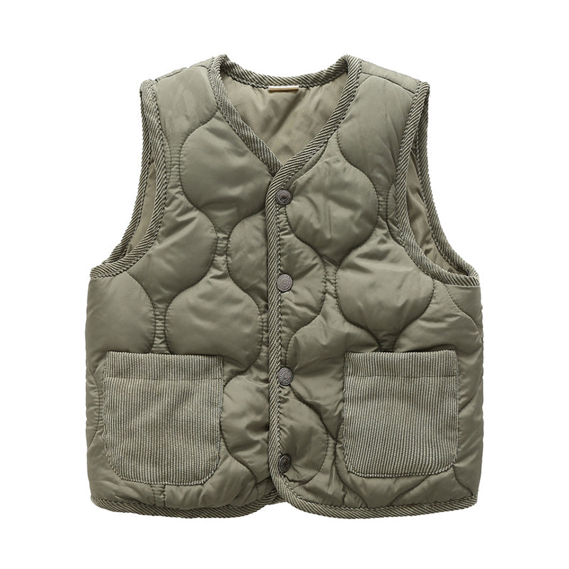 Baby Kid Unisex Solid Color Vests Waistcoats Wholesale 22110796