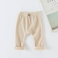 Load image into Gallery viewer, Baby Unisex Solid Color Muslin&amp;Ribbed Pants Wholesale 22111708
