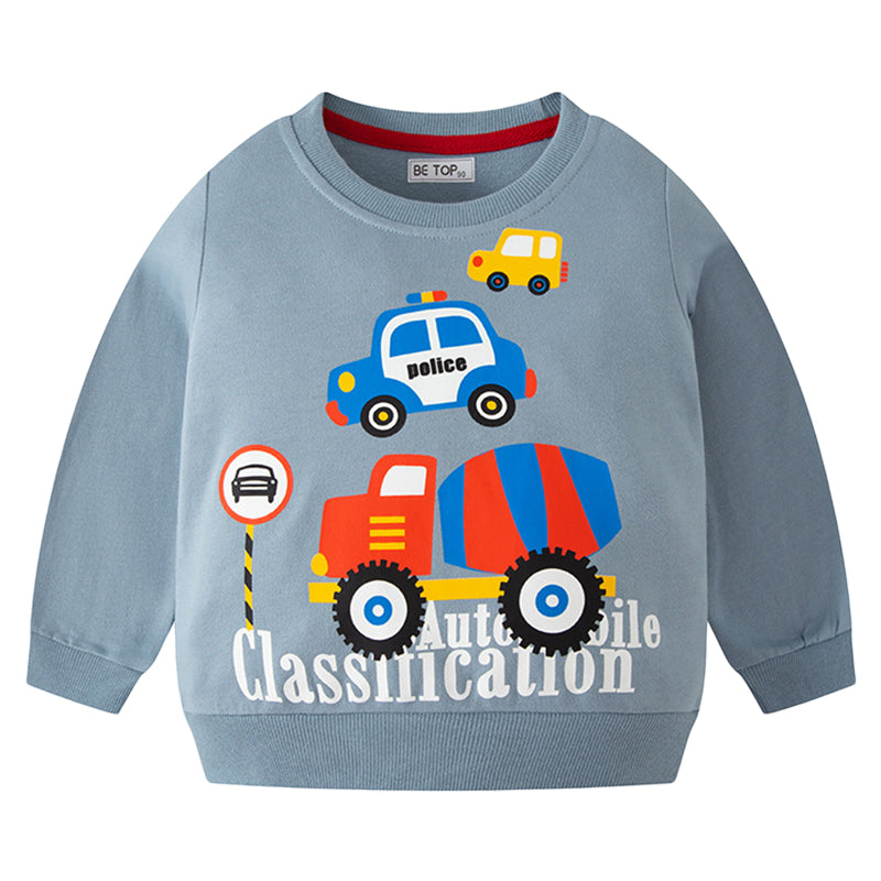 Baby Kid Boys Car Print Hoodies Swearshirts Wholesale 221117105