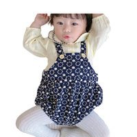 Load image into Gallery viewer, 2 Pieces Set Baby Girls Solid Color Print Tops And Flower Rompers Wholesale 221117106
