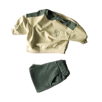 Load image into Gallery viewer, 2 Pieces Set Baby Kid Unisex Cartoon Print Hoodies Swearshirts And Solid Color Pants Wholesale 22111713
