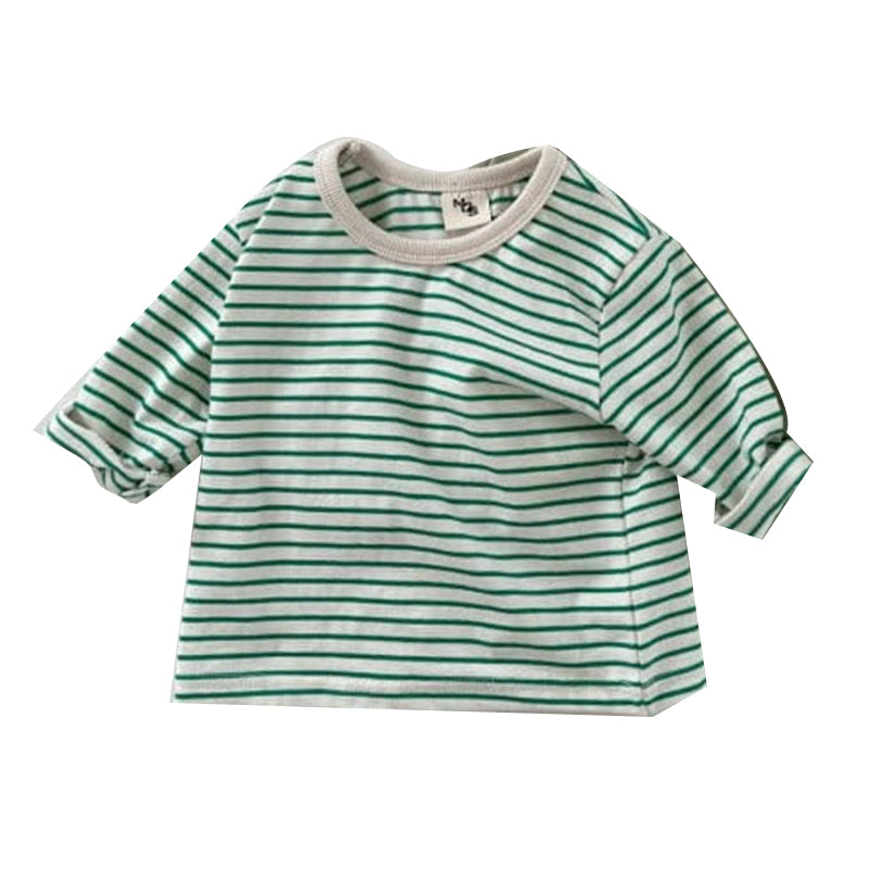 Baby Girls Striped Tops Wholesale 221117134