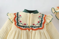 Load image into Gallery viewer, Baby Girls Flower Embroidered Jumpsuits Hats Wholesale 221117143
