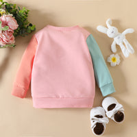 Load image into Gallery viewer, Baby Kid Girls Letters Color-blocking Flower Print Hoodies Swearshirts Wholesale 221117152
