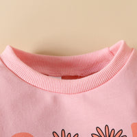 Load image into Gallery viewer, Baby Kid Girls Letters Color-blocking Flower Print Hoodies Swearshirts Wholesale 221117152
