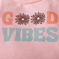 Load image into Gallery viewer, Baby Kid Girls Letters Color-blocking Flower Print Hoodies Swearshirts Wholesale 221117152
