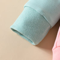 Load image into Gallery viewer, Baby Kid Girls Letters Color-blocking Flower Print Hoodies Swearshirts Wholesale 221117152
