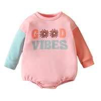 Load image into Gallery viewer, Baby Girls Letters Print Rompers Wholesale 221117168
