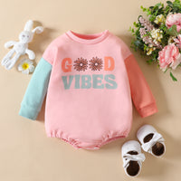 Load image into Gallery viewer, Baby Girls Letters Print Rompers Wholesale 221117168

