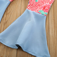 Load image into Gallery viewer, 2 Pieces Set Baby Kid Girls Color-blocking Butterfly Print Tops And Pants Wholesale 221117183
