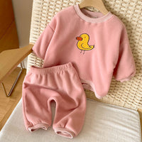 Load image into Gallery viewer, 2 Pieces Set Baby Unisex Cartoon Hoodies Swearshirts And Solid Color Pants Wholesale 221117208
