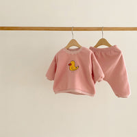 Load image into Gallery viewer, 2 Pieces Set Baby Unisex Cartoon Hoodies Swearshirts And Solid Color Pants Wholesale 221117208
