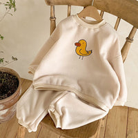 Load image into Gallery viewer, 2 Pieces Set Baby Unisex Cartoon Hoodies Swearshirts And Solid Color Pants Wholesale 221117208
