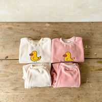 Load image into Gallery viewer, 2 Pieces Set Baby Unisex Cartoon Hoodies Swearshirts And Solid Color Pants Wholesale 221117208
