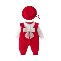 Load image into Gallery viewer, Baby Girls Color-blocking Bow Dressy Jumpsuits Wholesale 221117215
