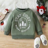 Load image into Gallery viewer, Baby Kid Girls Boys Letters Cartoon Print Christmas Hoodies Swearshirts Wholesale 221117246
