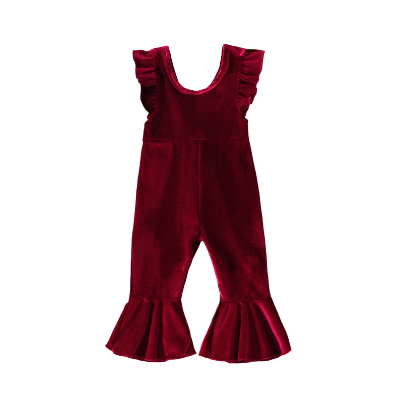 Baby Kid Girls Solid Color Jumpsuits Wholesale 221117249