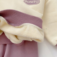 Load image into Gallery viewer, 2 Pieces Set Baby Unisex Letters Color-blocking Hoodies Swearshirts And Solid Color Pants Wholesale 221117269
