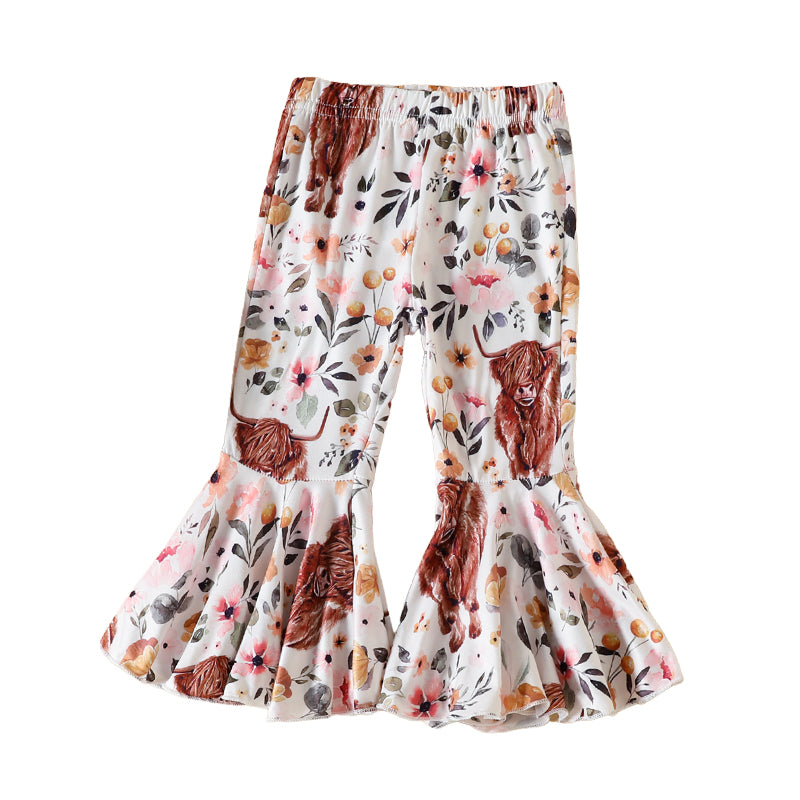 Baby Kid Girls Flower Print Pants Wholesale 221117274