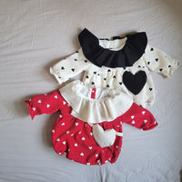 Load image into Gallery viewer, Baby Girls Love heart Print Jumpsuits Wholesale 221117282
