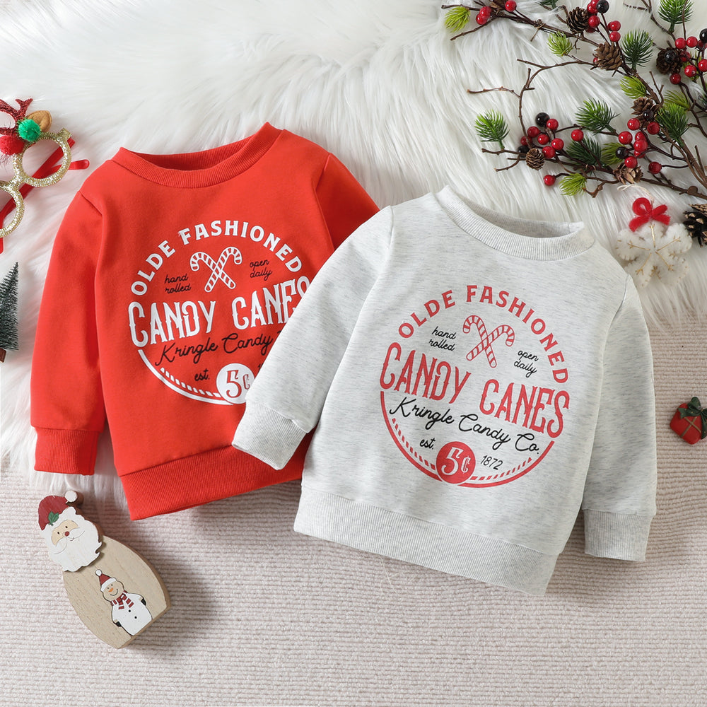 Baby Kid Unisex Cartoon Print Christmas Hoodies Swearshirts Wholesale 221117295