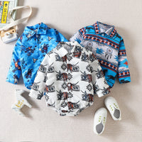 Load image into Gallery viewer, Baby Boys Cartoon Print Rompers Wholesale 221117304

