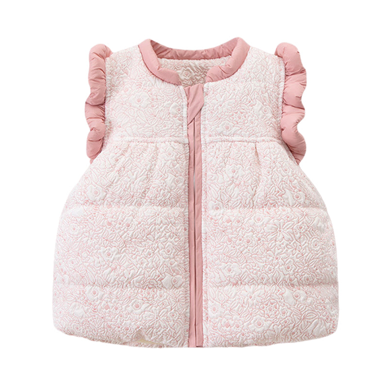 Baby Kid Girls Flower Vests Waistcoats Wholesale 221117305
