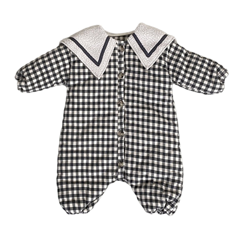 Baby Unisex Checked Jumpsuits Wholesale 221117309