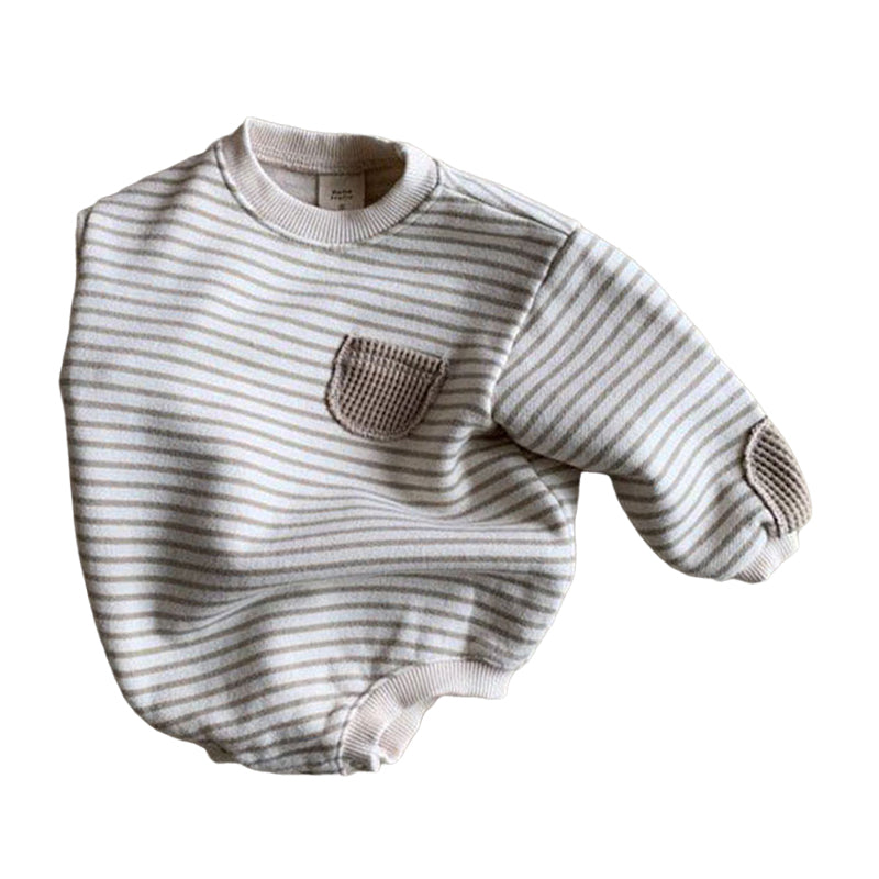 Baby Unisex Striped Rompers Wholesale 221117321