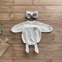 Load image into Gallery viewer, Baby Unisex Striped Rompers Wholesale 221117321
