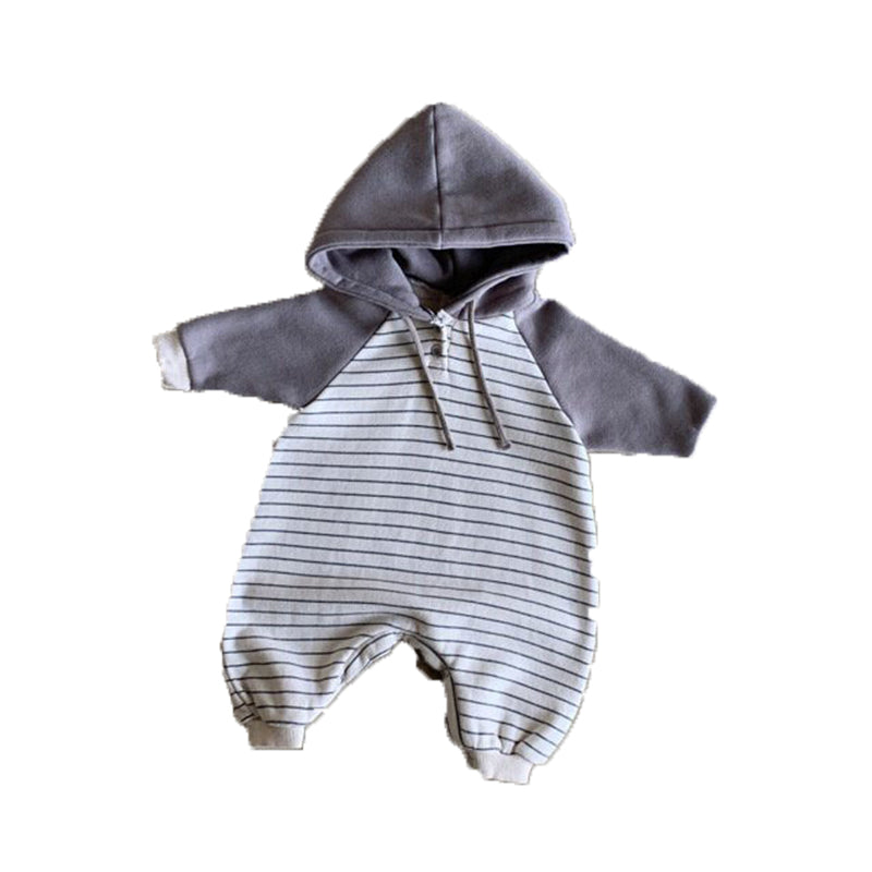 Baby Unisex Striped Jumpsuits Wholesale 221117323