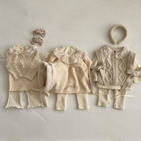 Load image into Gallery viewer, Baby Girls Solid Color Lace Tops Wholesale 221117335
