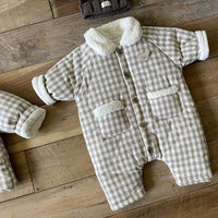 Load image into Gallery viewer, Baby Unisex Checked Rompers Wholesale 221117345
