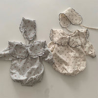 Load image into Gallery viewer, Baby Girls Flower Print Rompers Wholesale 221117355
