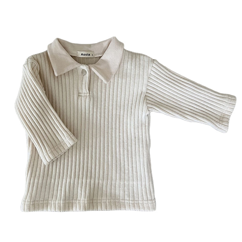 Baby Unisex Solid Color Muslin&Ribbed Tops Wholesale 221117358