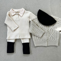 Load image into Gallery viewer, Baby Unisex Solid Color Muslin&amp;Ribbed Tops Wholesale 221117358
