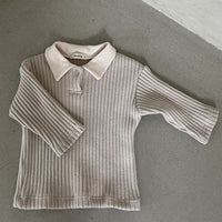 Load image into Gallery viewer, Baby Unisex Solid Color Muslin&amp;Ribbed Tops Wholesale 221117358
