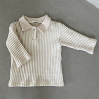 Load image into Gallery viewer, Baby Unisex Solid Color Muslin&amp;Ribbed Tops Wholesale 221117358
