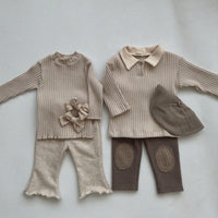Load image into Gallery viewer, Baby Unisex Solid Color Muslin&amp;Ribbed Tops Wholesale 221117358
