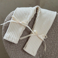 Load image into Gallery viewer, Baby Girls Solid Color Muslin&amp;Ribbed Pants Leggings Wholesale 221117361
