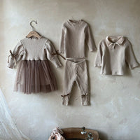 Load image into Gallery viewer, Baby Girls Solid Color Muslin&amp;Ribbed Pants Leggings Wholesale 221117361
