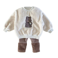 Load image into Gallery viewer, 2 Pieces Set Baby Unisex Cartoon Tops And Solid Color Pants Wholesale 221117365
