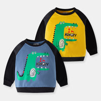 Load image into Gallery viewer, Baby Kid Boys Letters Dinosaur Cartoon Print Hoodies Swearshirts Wholesale 22111744
